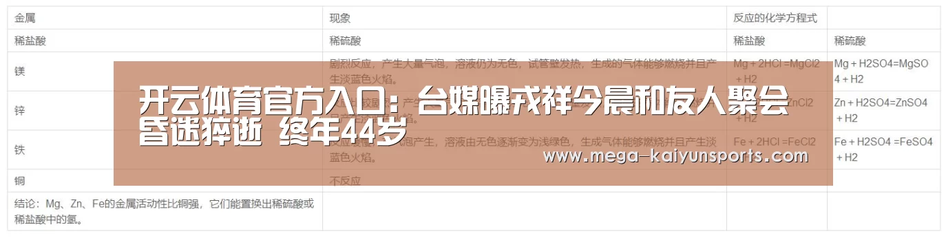开云体育官方入口：台媒曝戎祥今晨和友人聚会昏迷猝逝 终年44